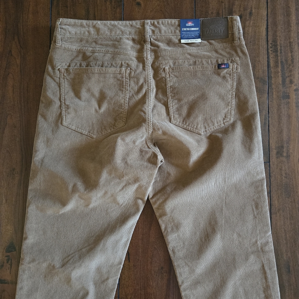 Faherty Stretch Corduroy 5-Pocket Men's Pant Rum Raw Umber Garment Dyed 30x32 - Picture 7 of 16